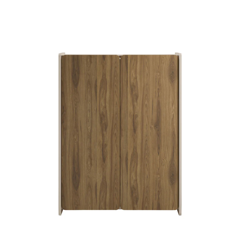 Enara - Buffet Haut 2 Portes - Bois - Bois foncé - Image 2