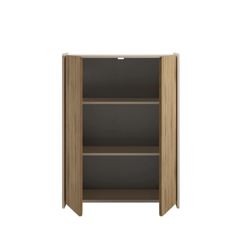 Enara - Buffet Haut 2 Portes - Bois - Bois foncé - Image 3