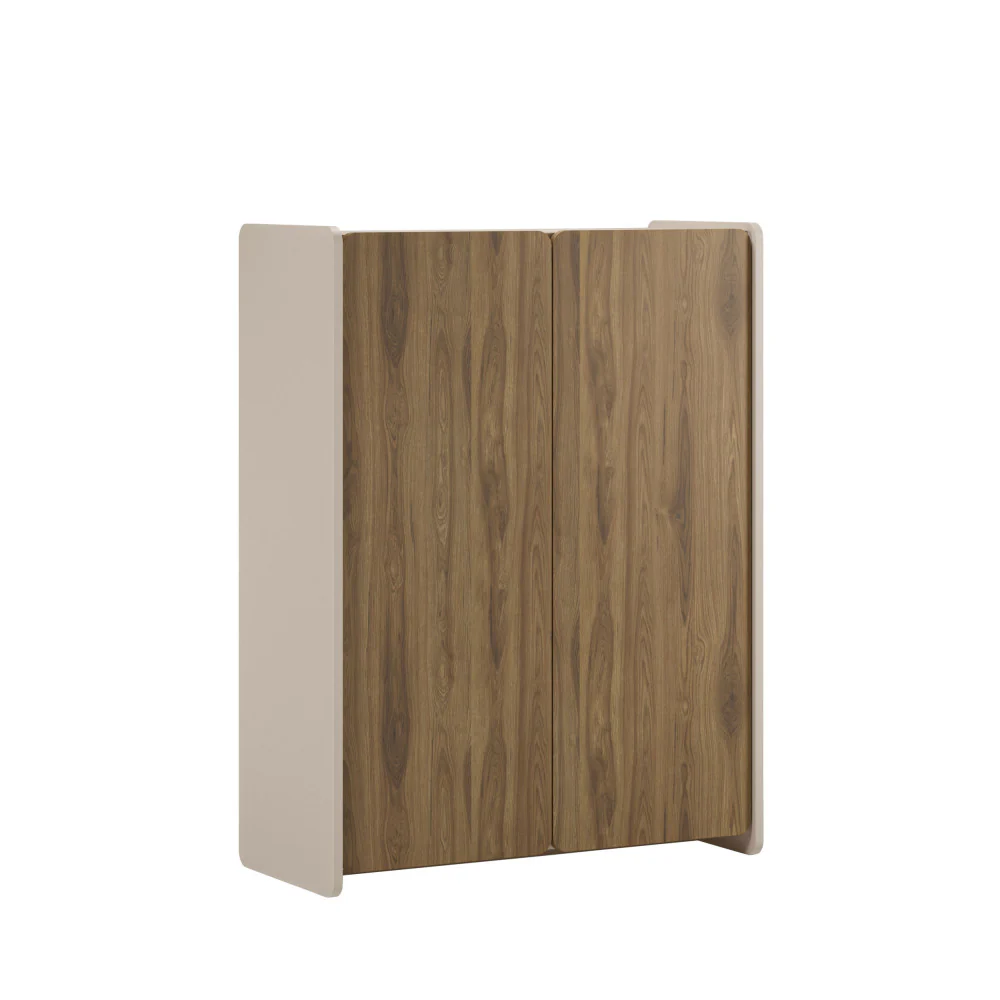 Enara - Buffet Haut 2 Portes - Bois - Bois foncé - Image 4