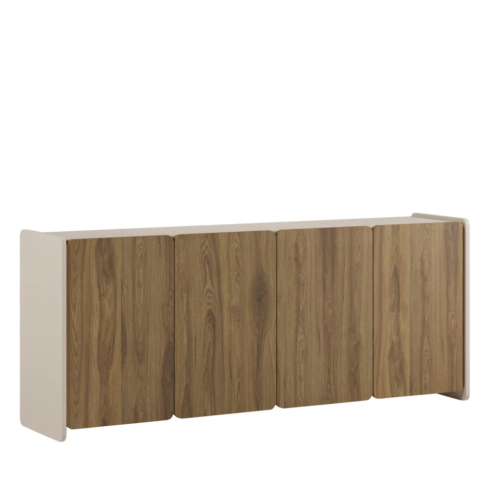Enara - Buffet 4 Portes - Bois - Bois foncé - Image 4