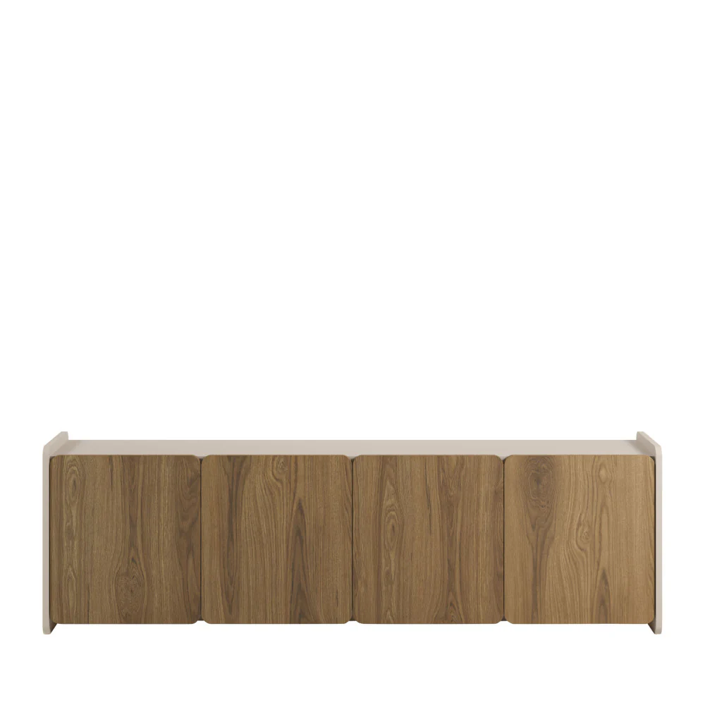 Enara - Meuble TV 4 Portes - Bois - Bois foncé - Image 2
