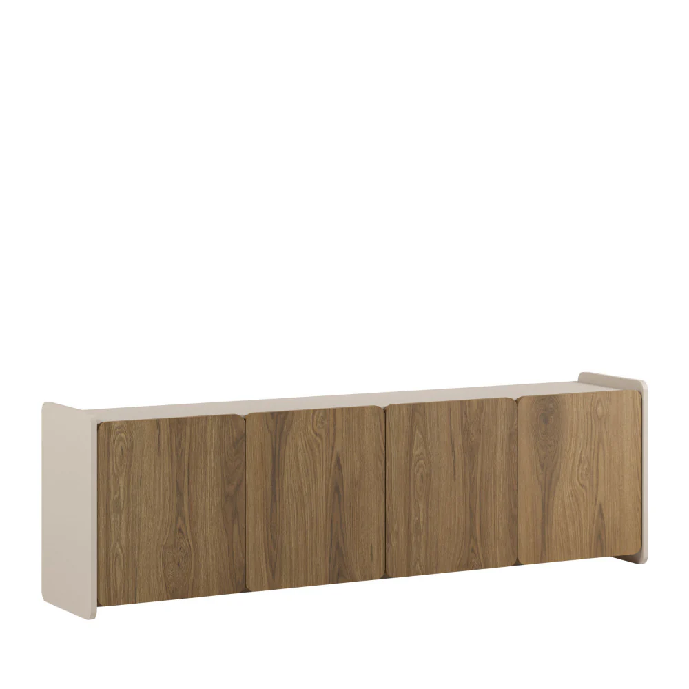 Enara - Meuble TV 4 Portes - Bois - Bois foncé - Image 3