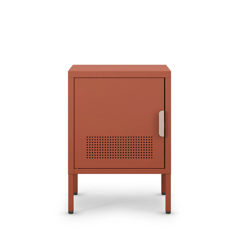 Adel - Table De Chevet 1 Porte - Métal - Terracotta - Image 3