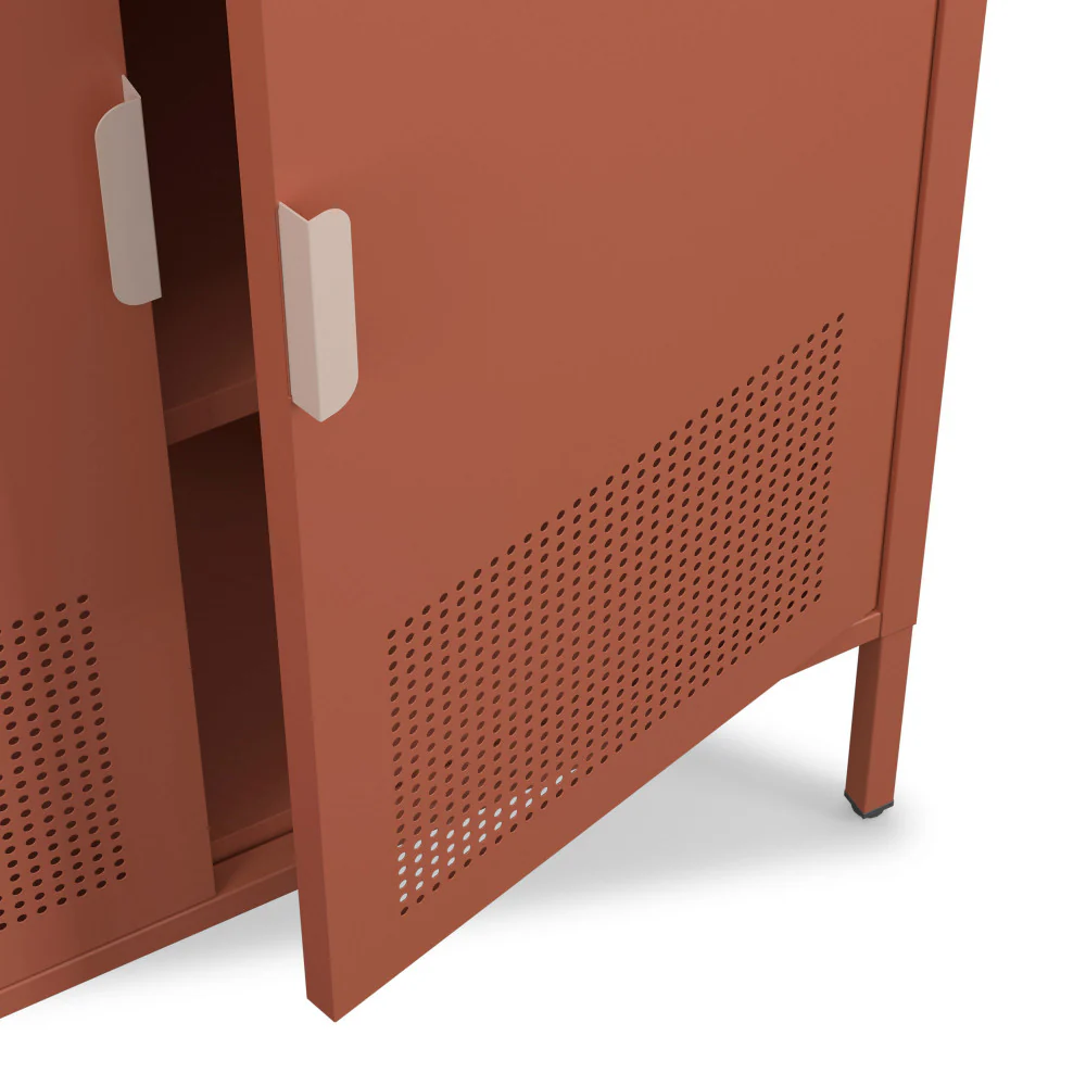 Adel - Buffet Haut 2 Portes - Métal - Terracotta - Image 7
