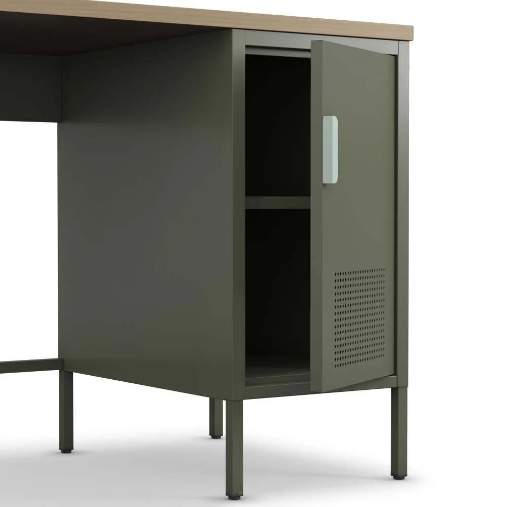 Adel - Bureau 1 Porte - Métal - Vert - Image 10