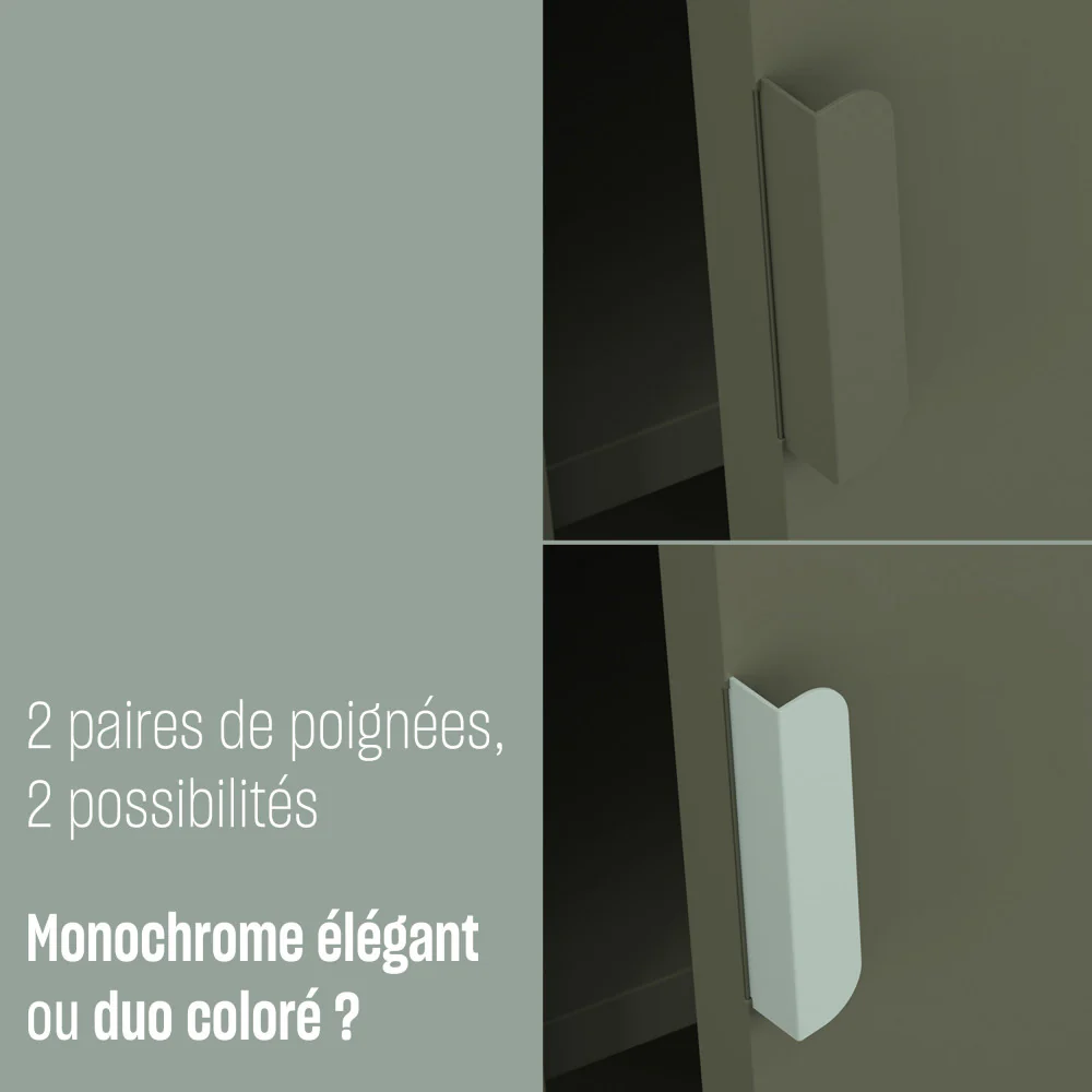 Adel - Bureau 1 Porte - Métal - Vert - Image 9
