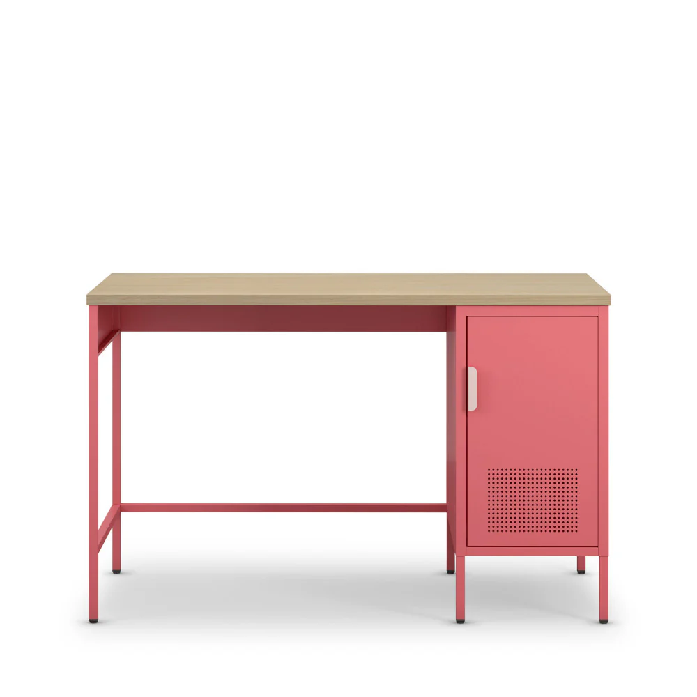 Adel - Bureau 1 Porte - Métal - Rose - Image 2