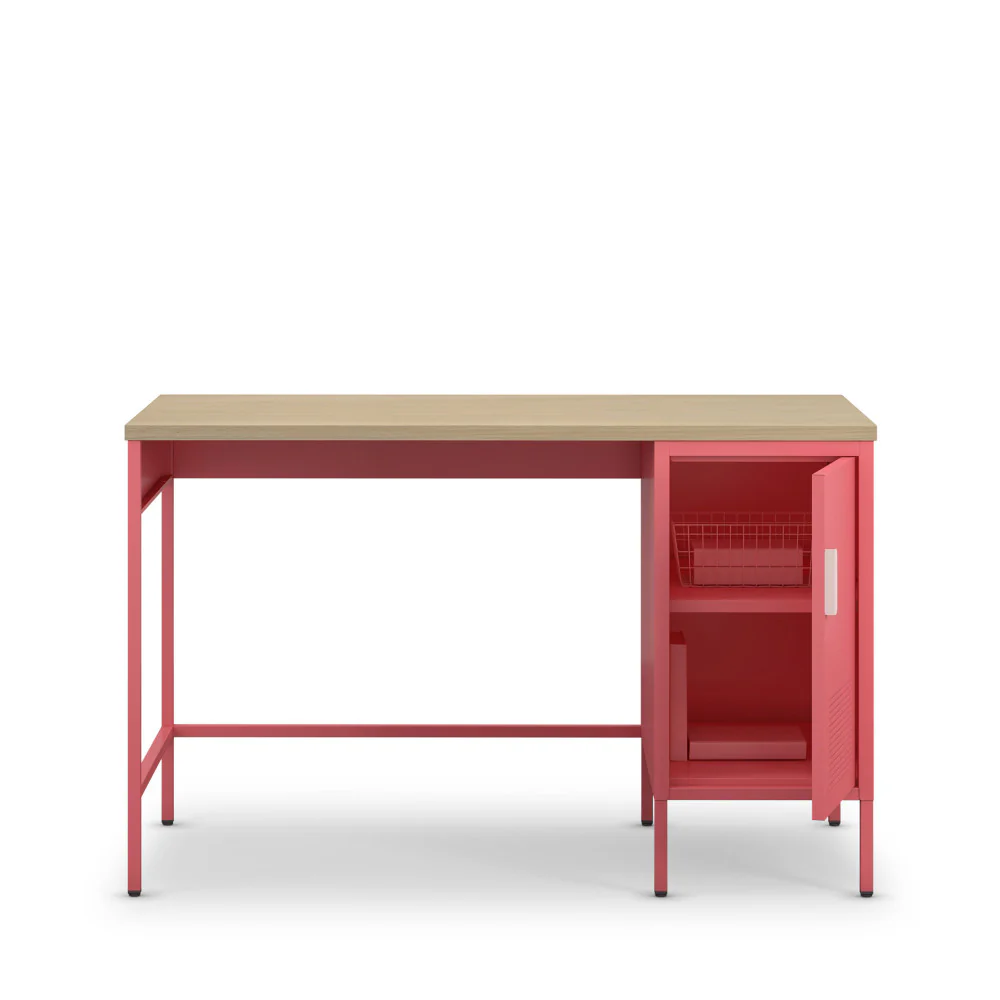 Adel - Bureau 1 Porte - Métal - Rose - Image 3