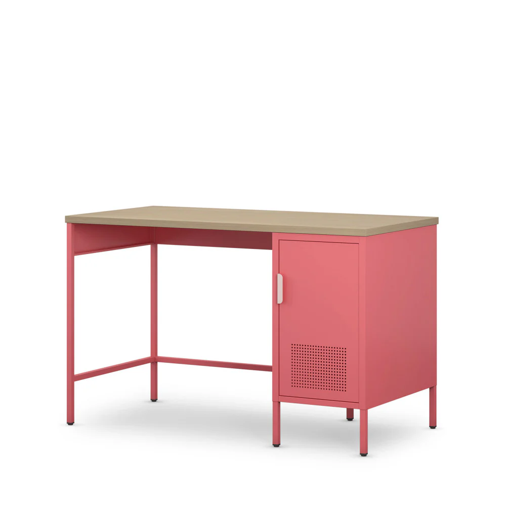 Adel - Bureau 1 Porte - Métal - Rose - Image 4