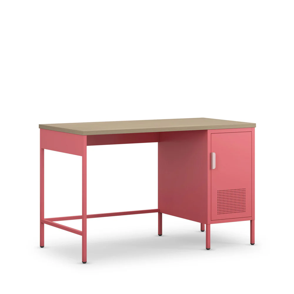 Adel - Bureau 1 Porte - Métal - Rose - Image 6