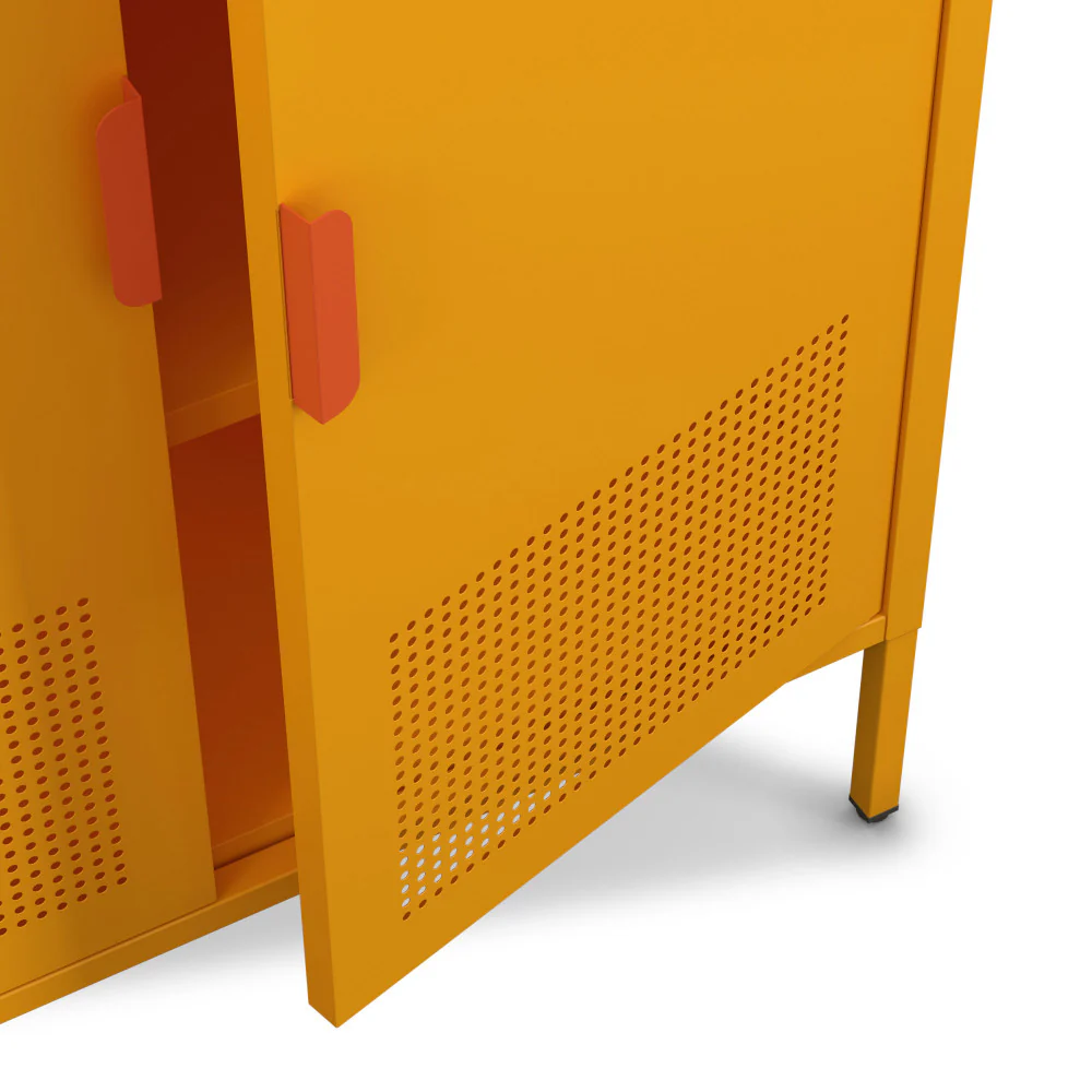 Adel - Buffet Haut 2 Portes - Métal - Orange - Image 8