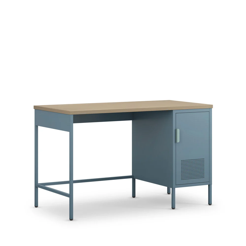 Adel - Bureau 1 Porte - Métal - Bleu glacier - Image 6