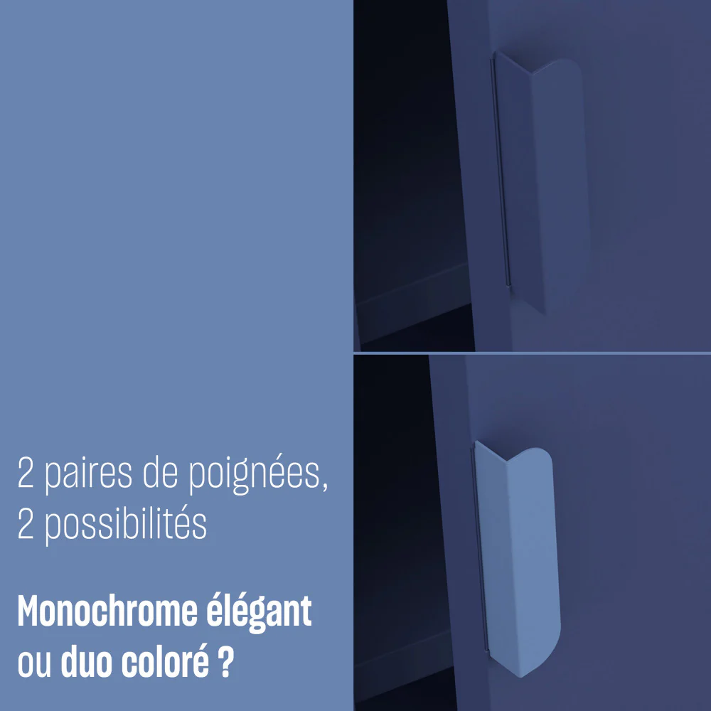 Adel - Bureau 1 Porte - Métal - Bleu - Image 10