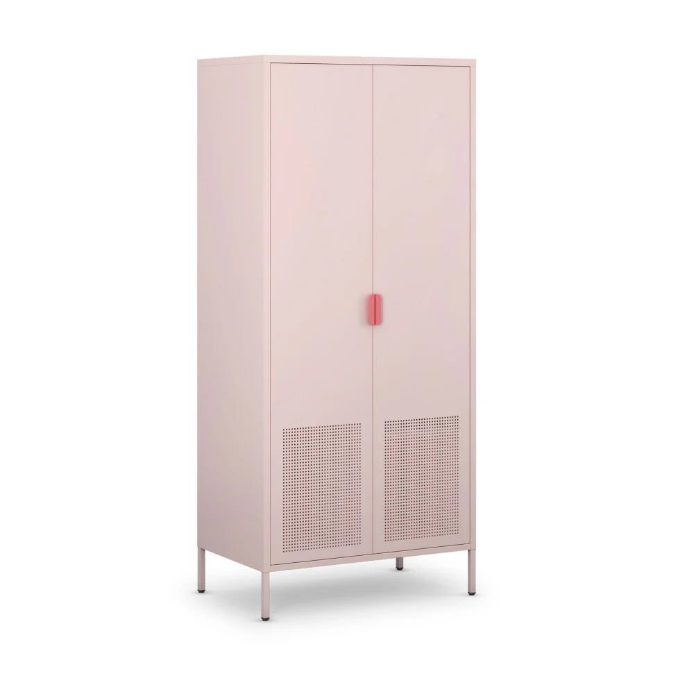 Adel - Armoire 2 Portes - Métal - Rose blush - Image 3
