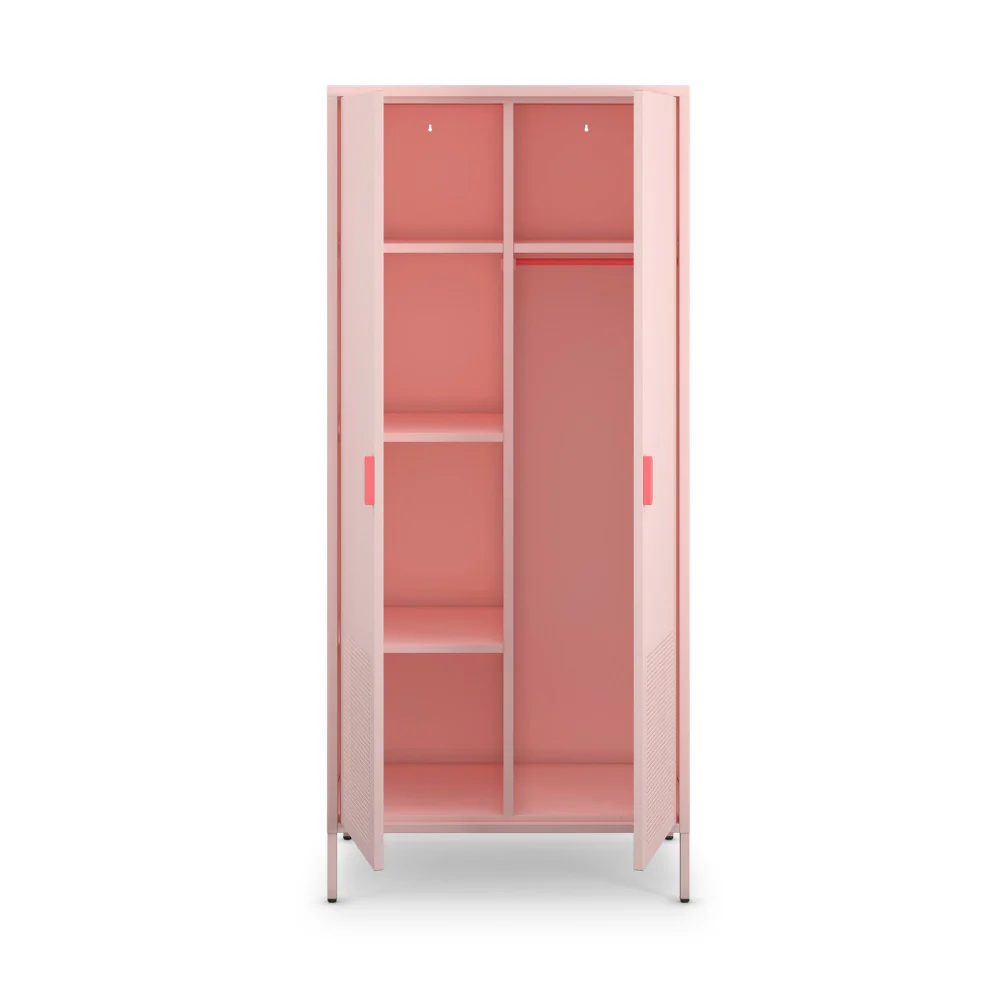 Adel - Armoire 2 Portes - Métal - Rose blush - Image 8