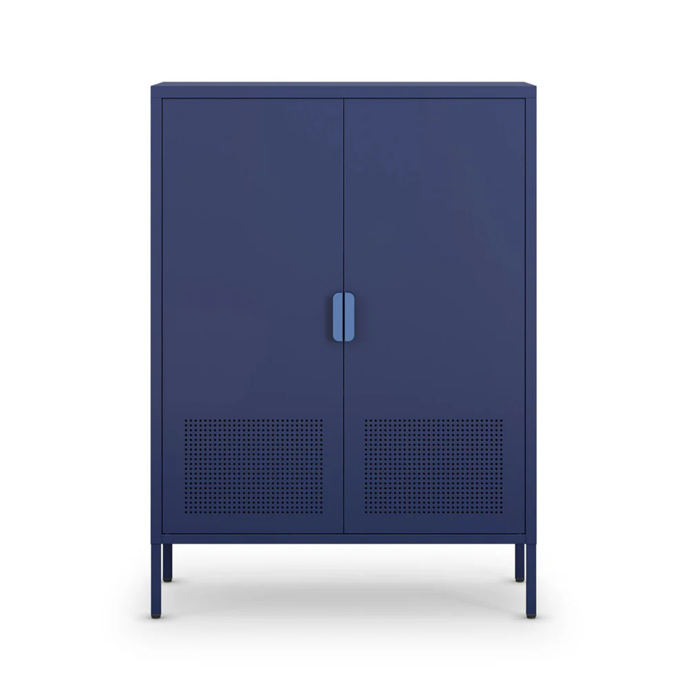 Adel - Buffet Haut 2 Portes - Métal - Bleu - Image 2