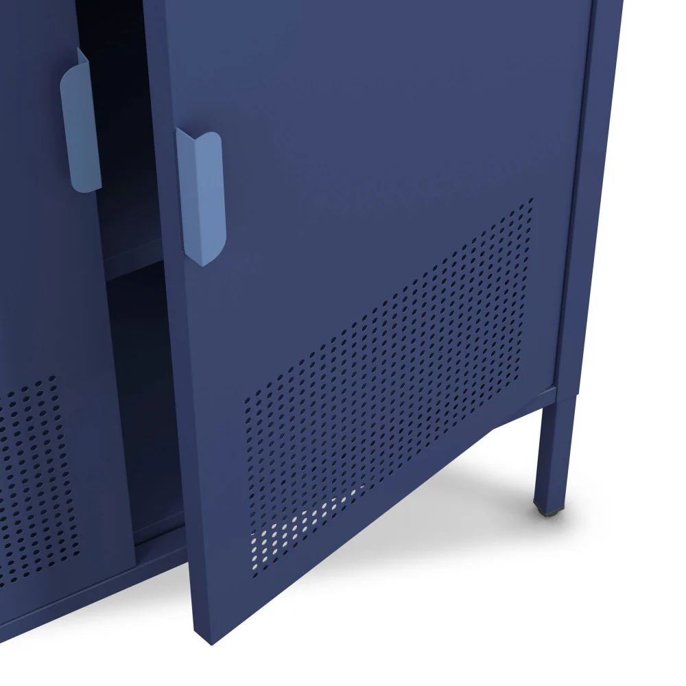 Adel - Buffet Haut 2 Portes - Métal - Bleu - Image 8