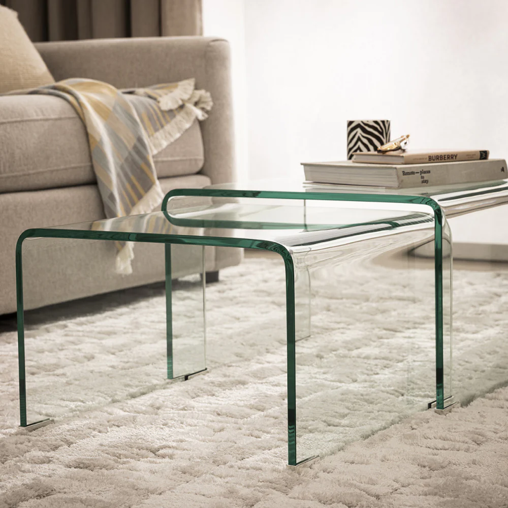 Nido - Lot De 2 Tables Basses Gigognes - Verre - Transparent - Image 3