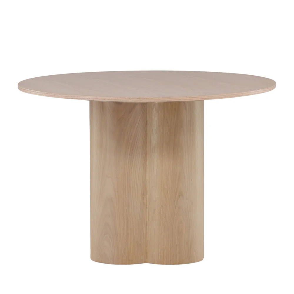 Olivia - Table À Manger 4 Personnes Ronde - Bois - Bois clair - Image 2