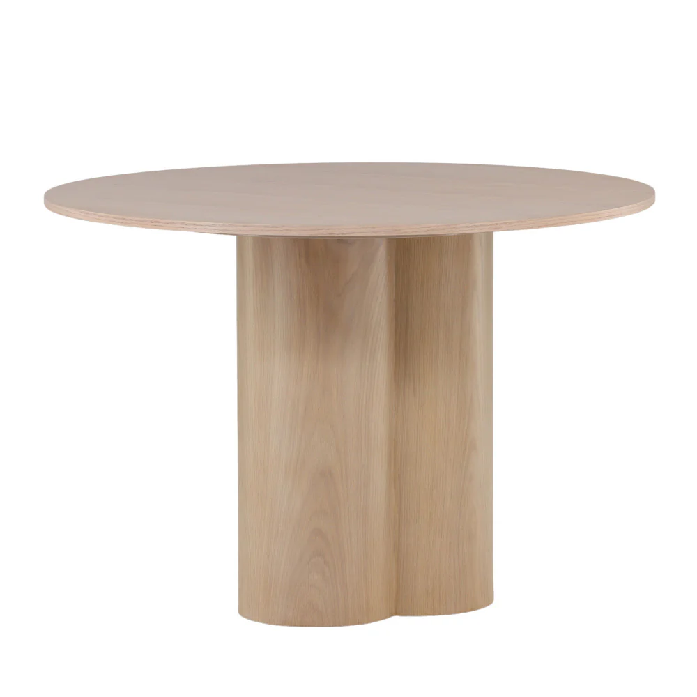 Olivia - Table À Manger 4 Personnes Ronde - Bois - Bois clair - Image 3