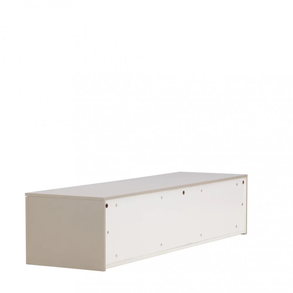 Frihamn - Meuble TV Suspendu 2 Tiroirs - Bois - Beige - Image 3
