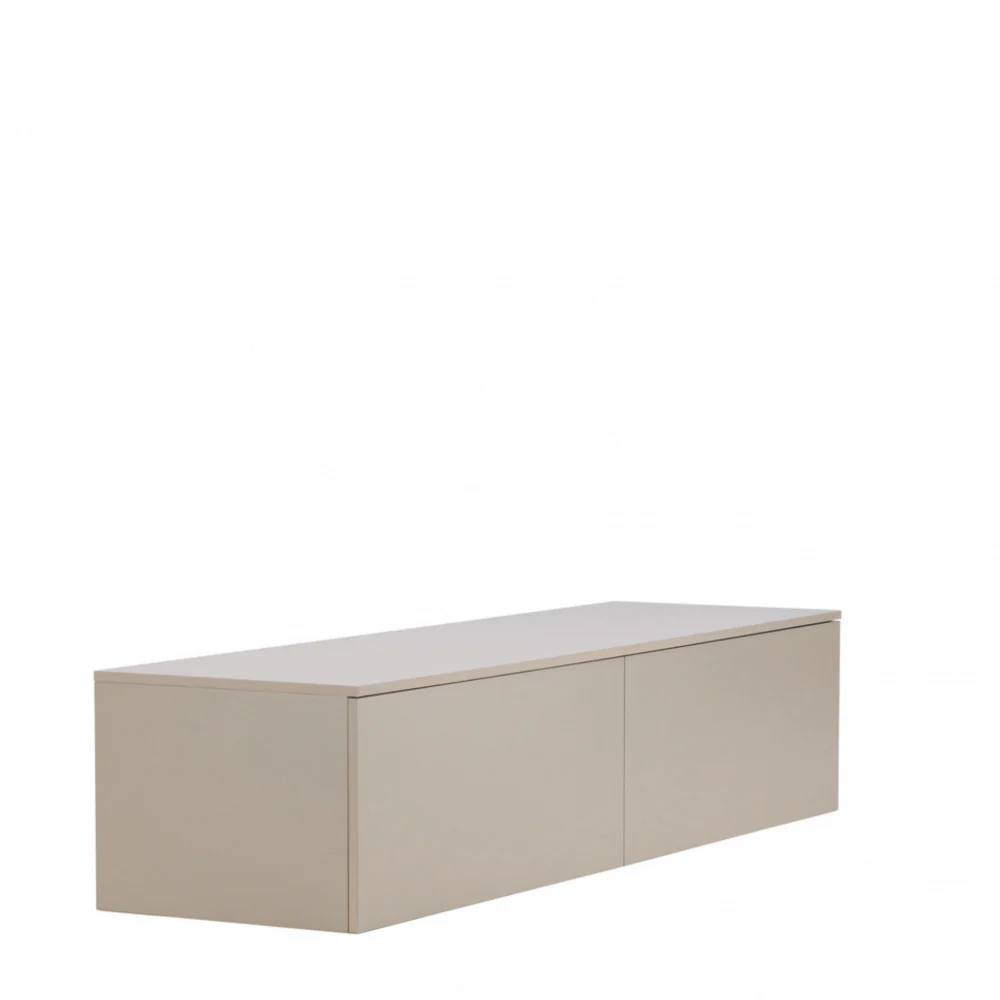 Frihamn - Meuble TV Suspendu 2 Tiroirs - Bois - Beige - Image 4