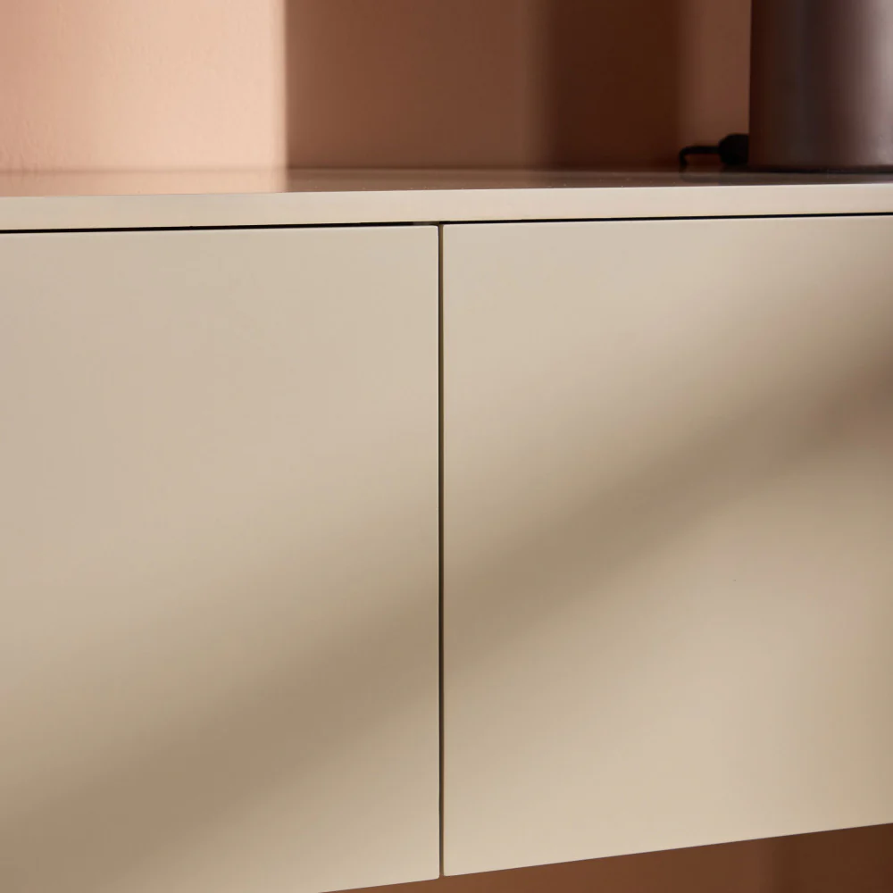 Frihamn - Meuble TV Suspendu 2 Tiroirs - Bois - Beige - Image 7