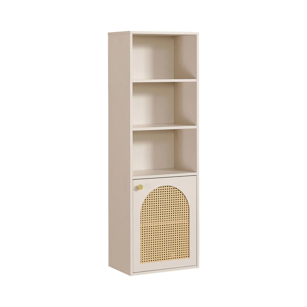 Ali - Colonne De Rangement Suspendue - Bois & Cannage - Beige - Image 3
