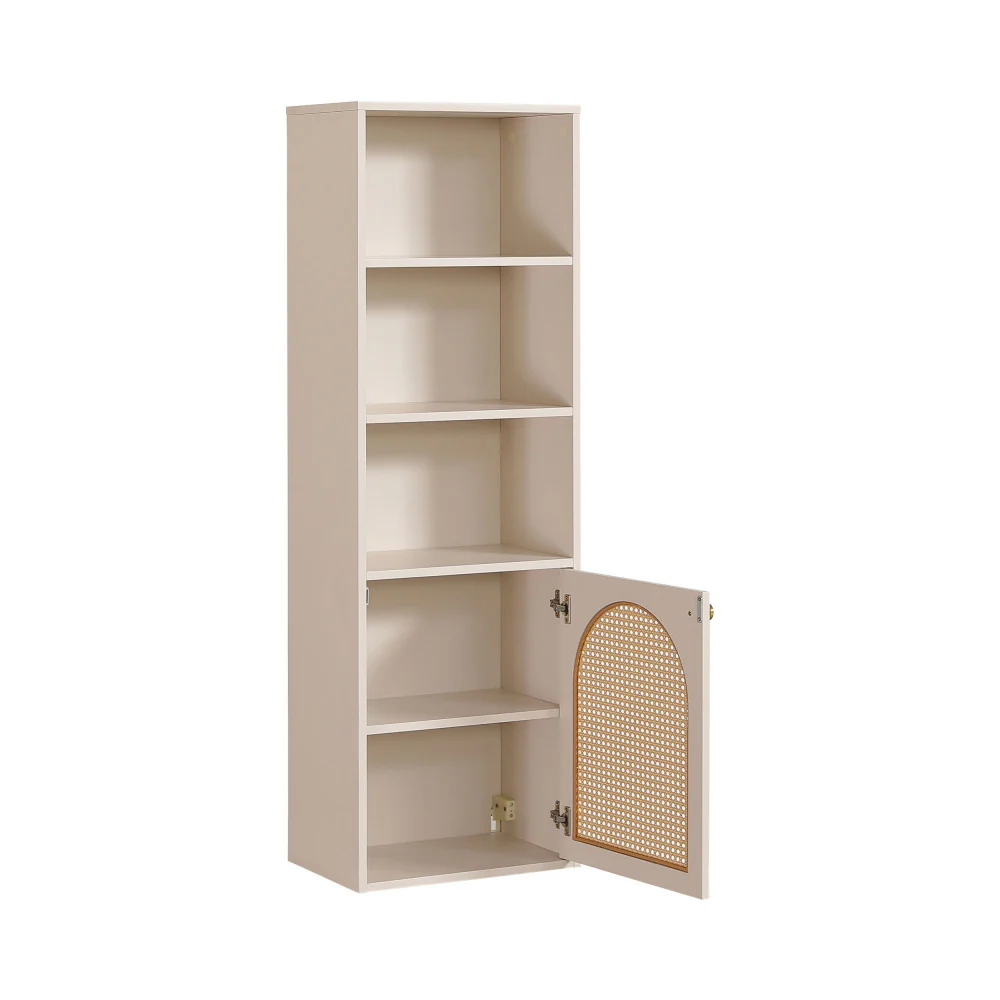 Ali - Colonne De Rangement Suspendue - Bois & Cannage - Beige - Image 5