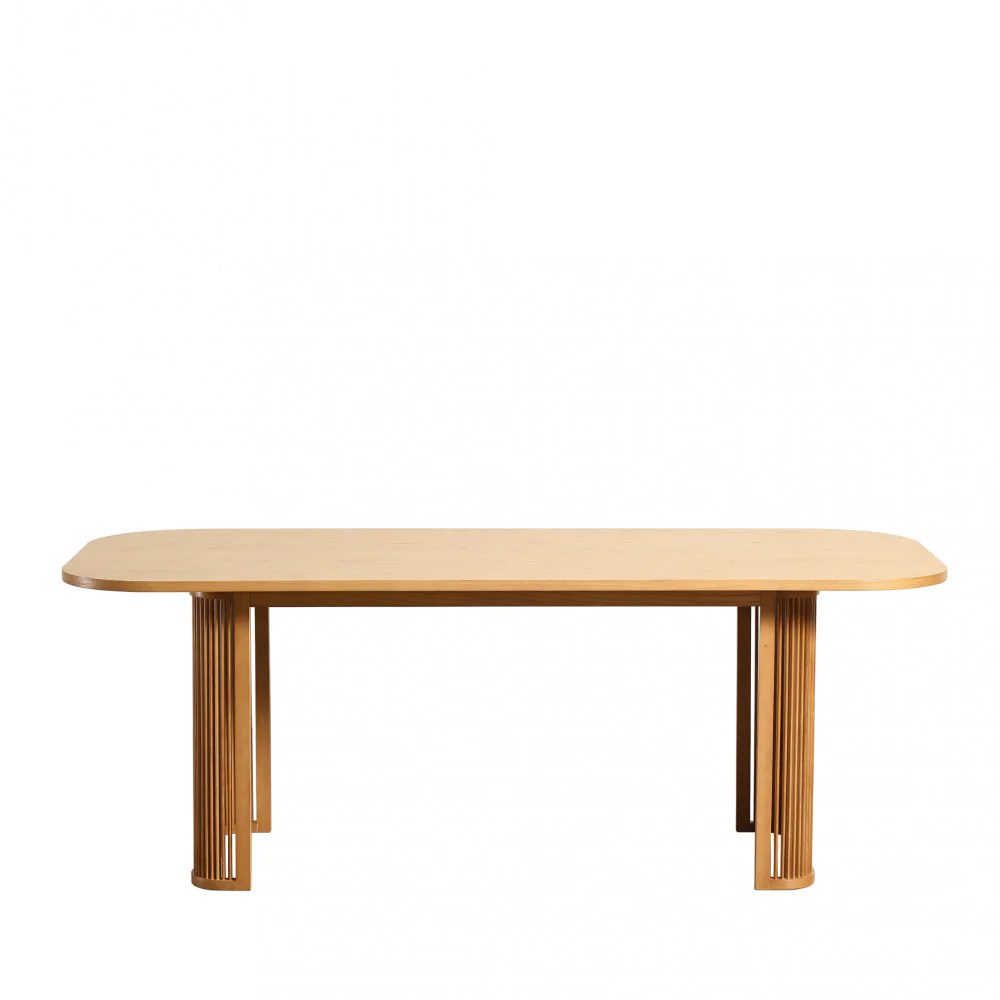 Capana - Table À Manger 8 Personnes - Bois - Bois clair - Image 2