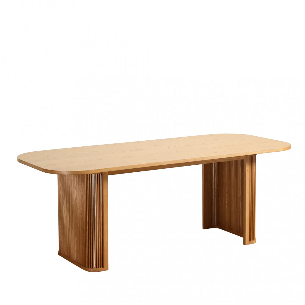 Capana - Table À Manger 8 Personnes - Bois - Bois clair - Image 3