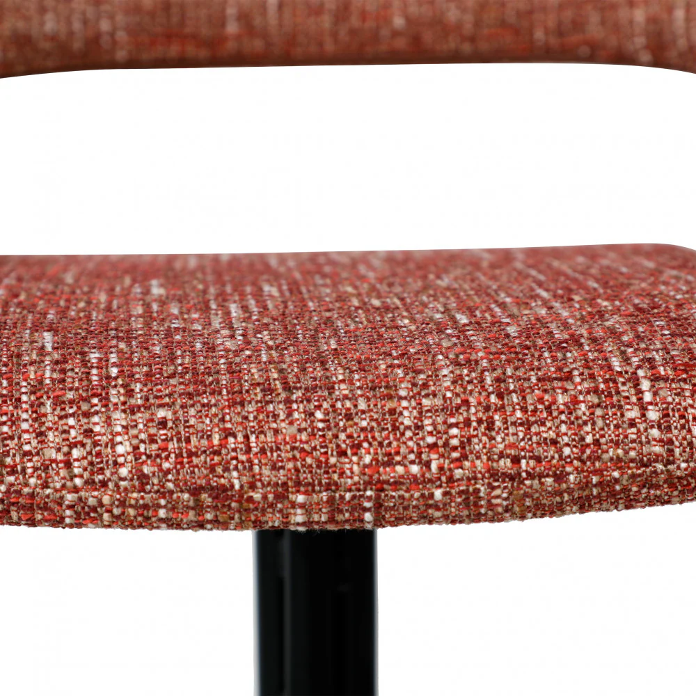 Kendo - Chaise De Bureau Pivotante - Tissu & Métal - Bordeaux chiné - Image 10