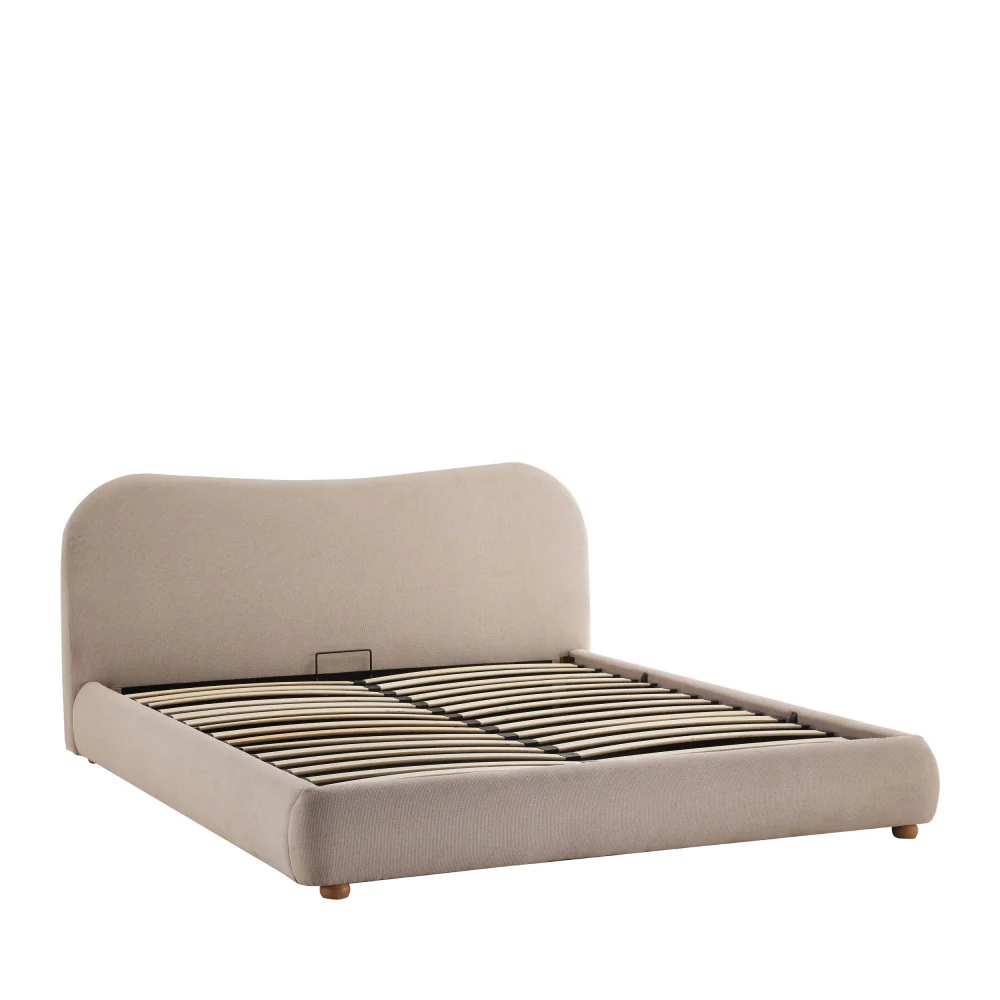 Napo - Lit Coffre - Tissu - Beige - Image 2