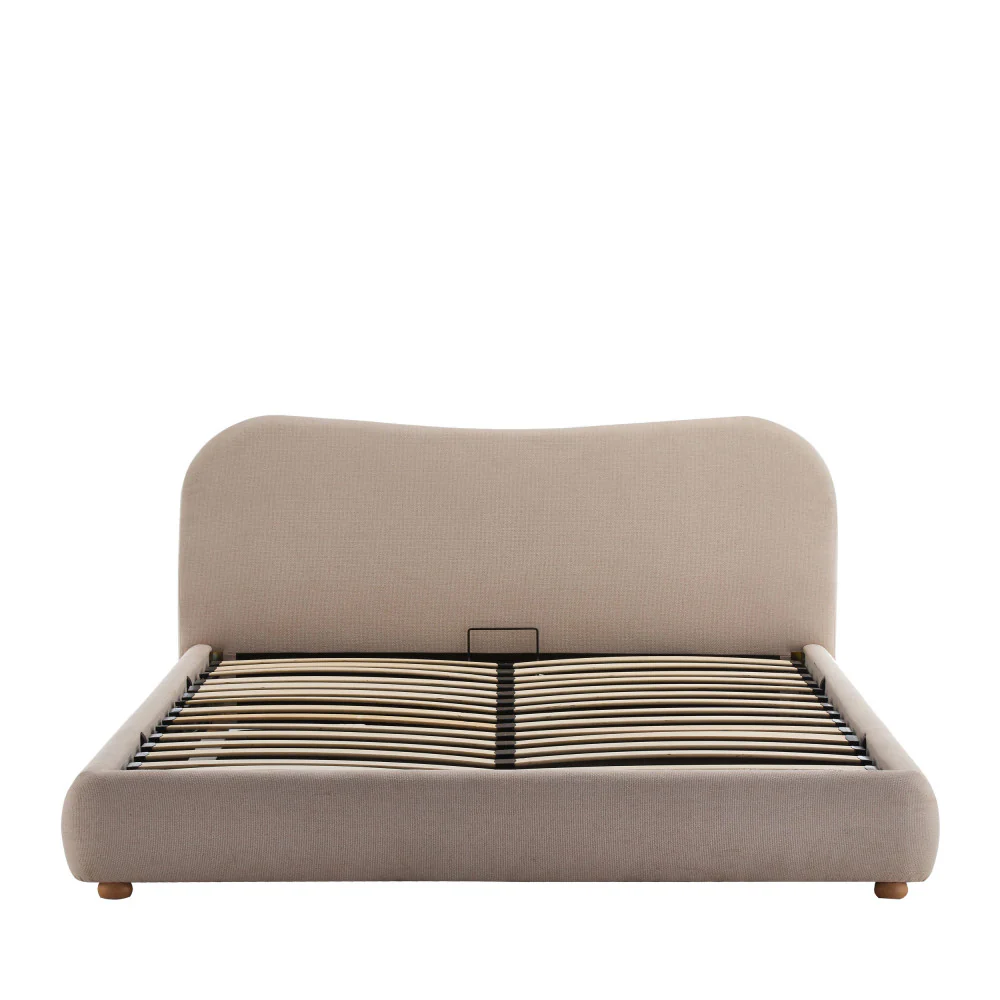 Napo - Lit Coffre - Tissu - Beige - Image 3