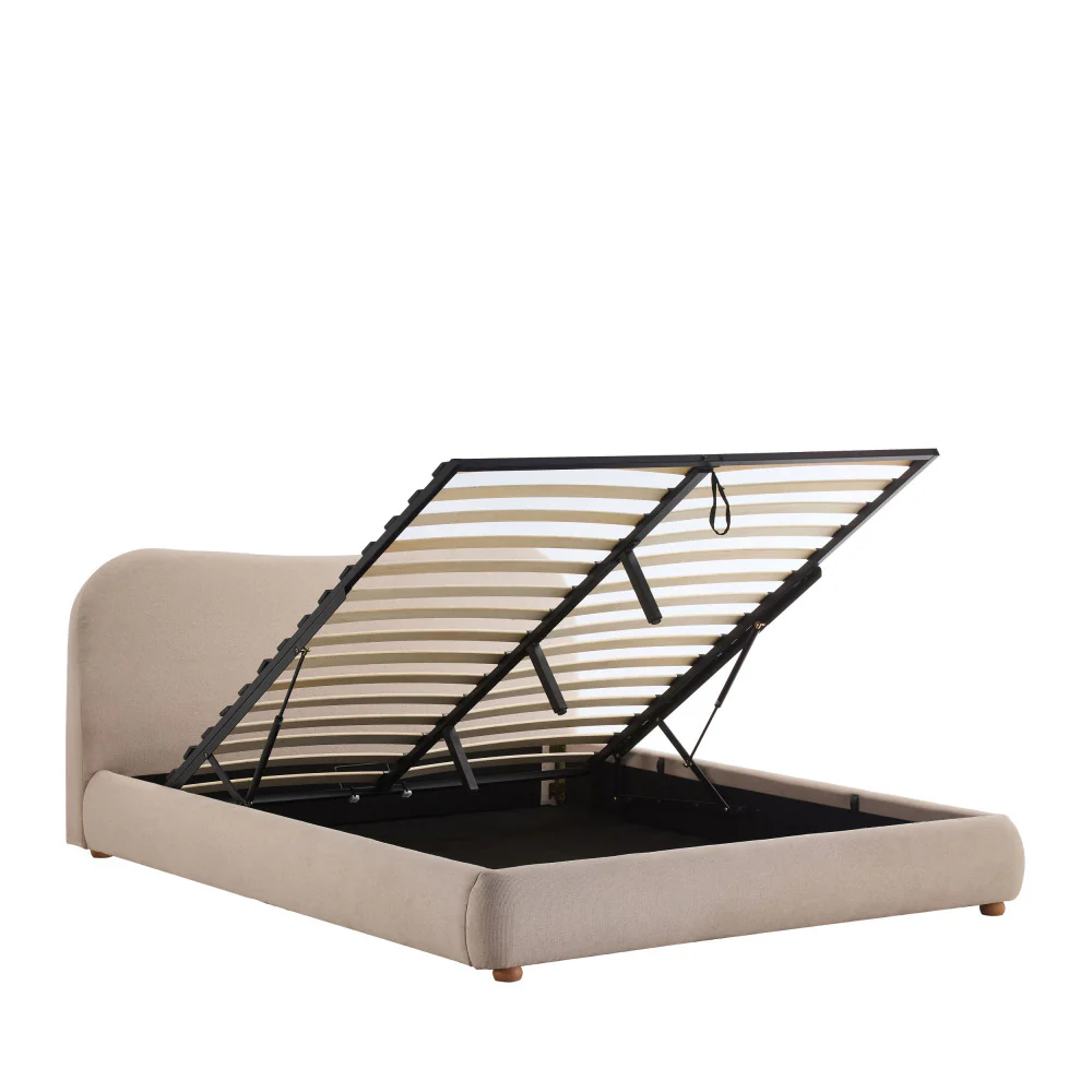 Napo - Lit Coffre - Tissu - Beige - Image 5