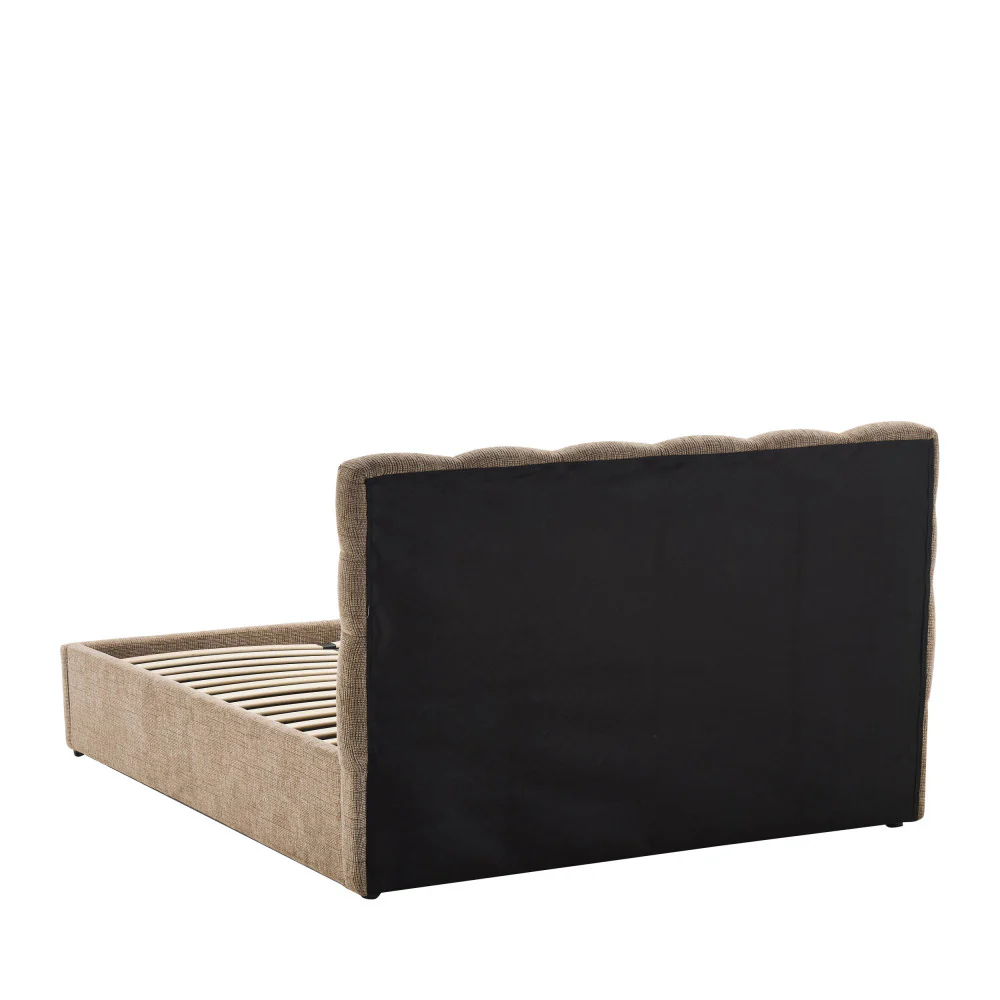 Acara - Lit Coffre Matelassé - Tissu - Beige chiné - Image 9