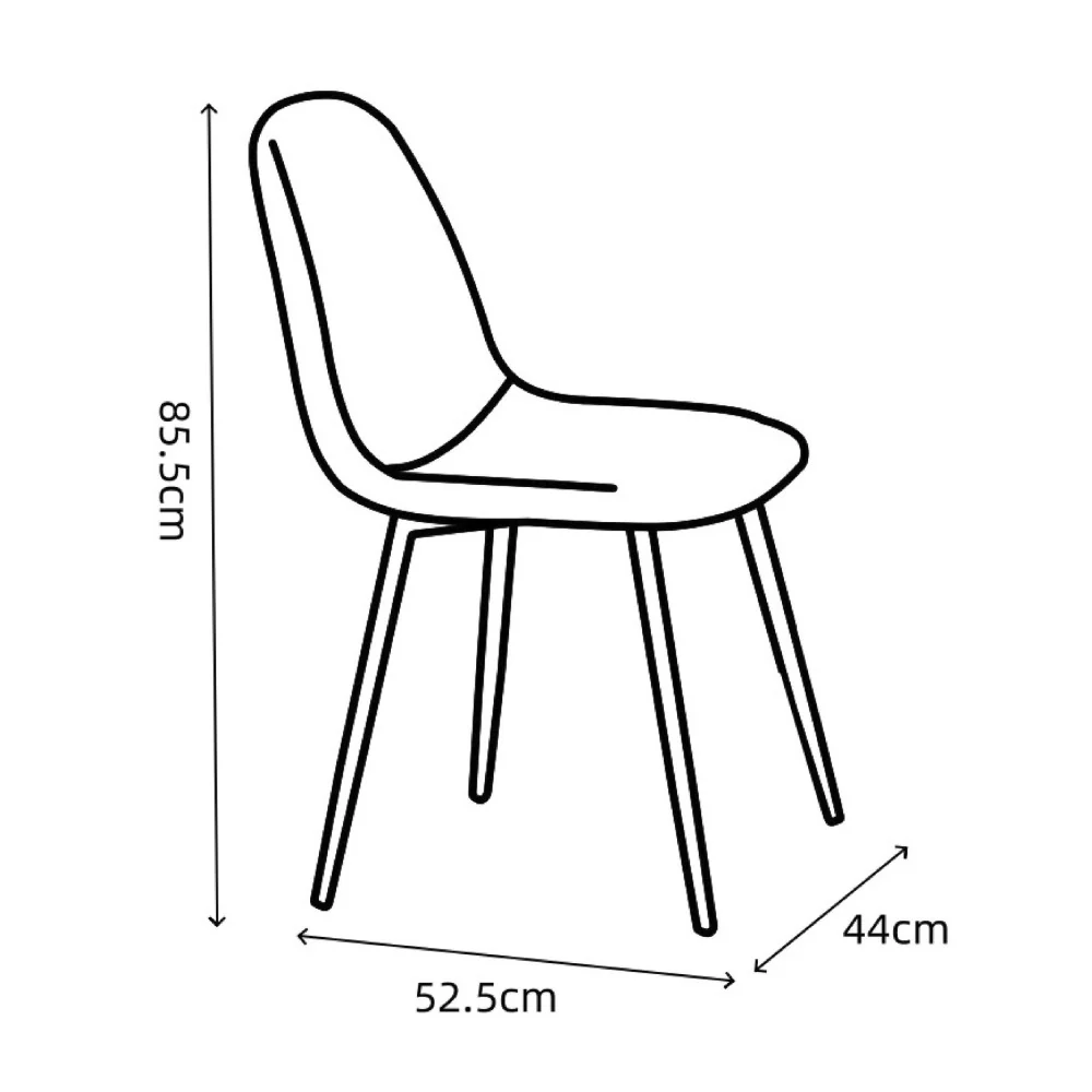 Bella - Lot De 2 Chaises Piètement Effet Bois - Tissu - Marron - Image 8