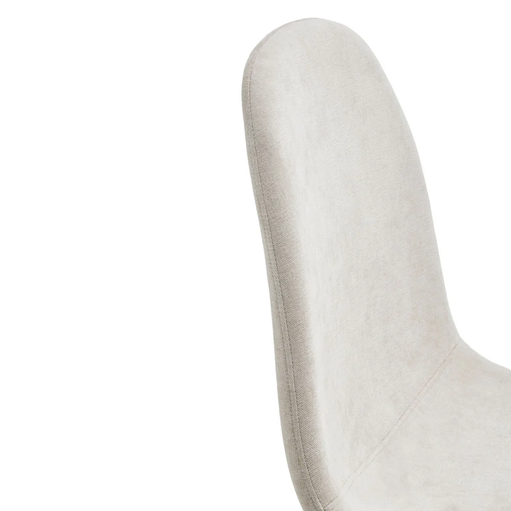 Bella - Lot De 2 Chaises Piètement Effet Bois - Tissu - Beige - Image 8