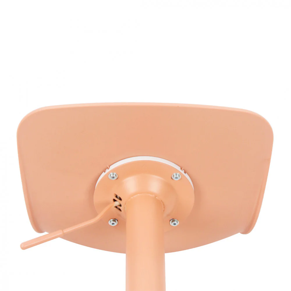 Heribo - Lot De 2 Chaises De Bar Réglables H58 - Plastique & Métal - Pêche - Image 6