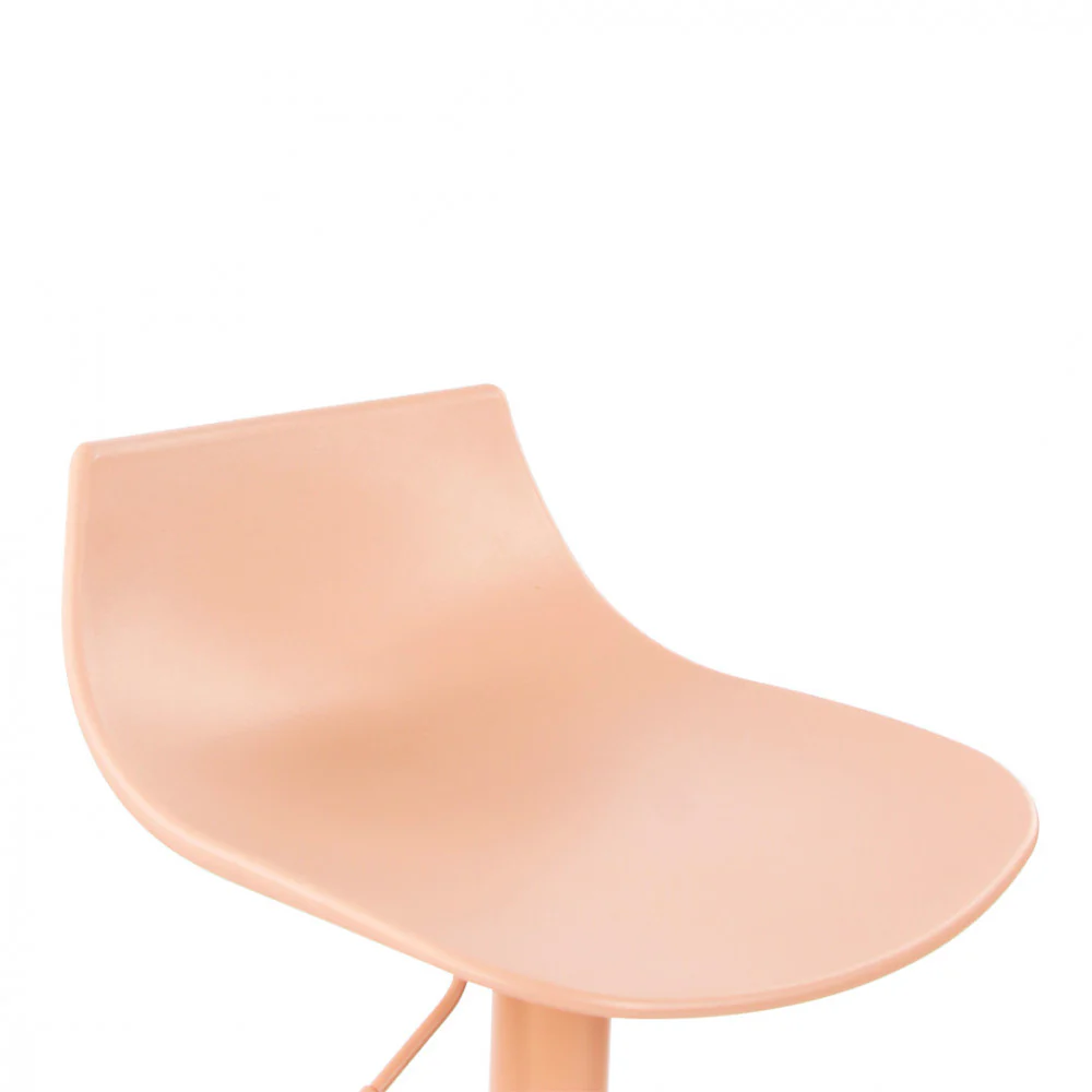 Heribo - Lot De 2 Chaises De Bar Réglables H58 - Plastique & Métal - Pêche - Image 7