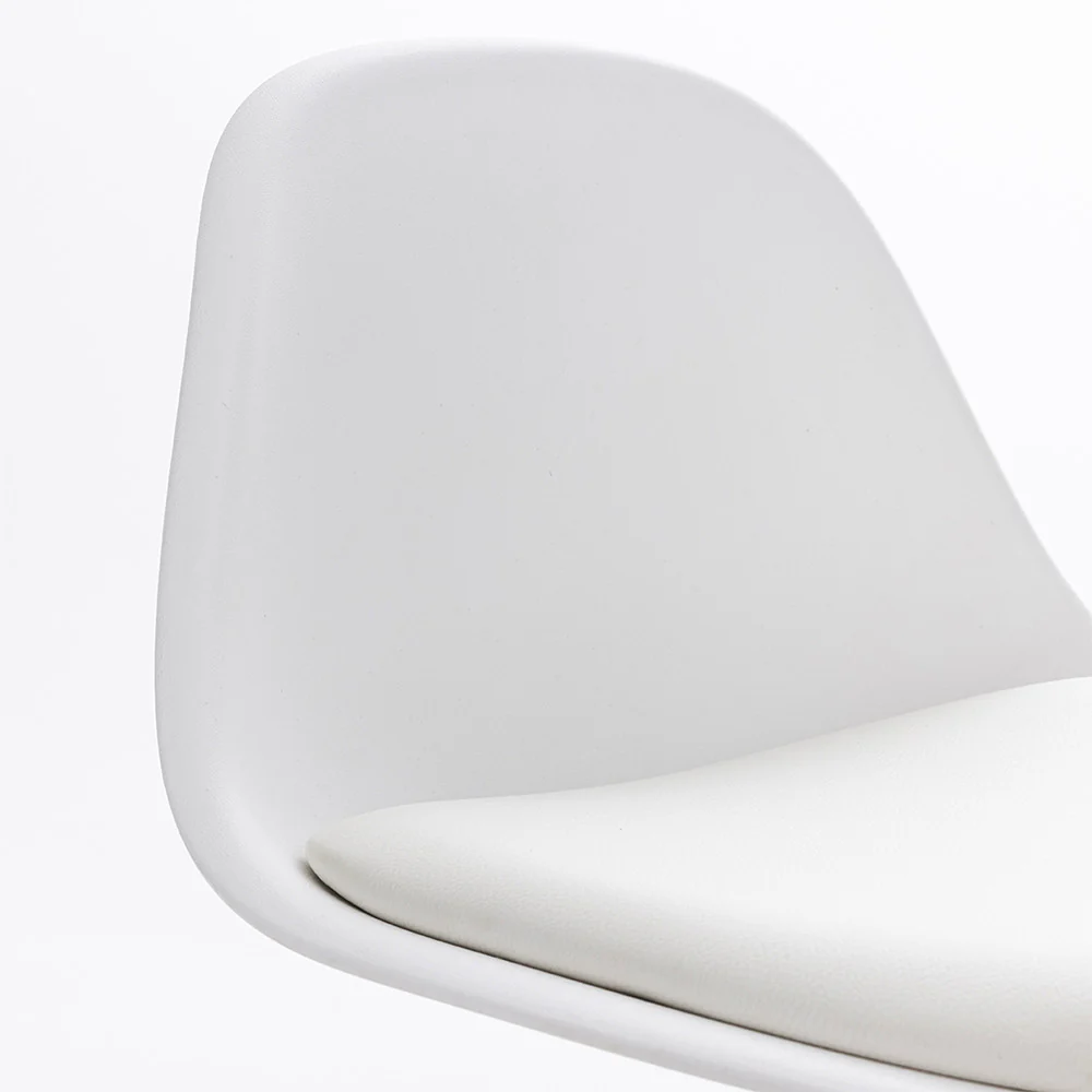 Tebar - Lot De 2 Chaises De Bar Réglables H61 - Simili & Métal - Blanc - Image 7