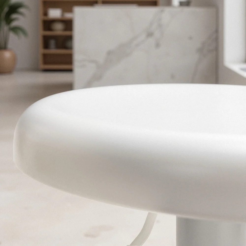 Pop - Tabouret De Bar Réglable H60 - Métal - Blanc - Image 5