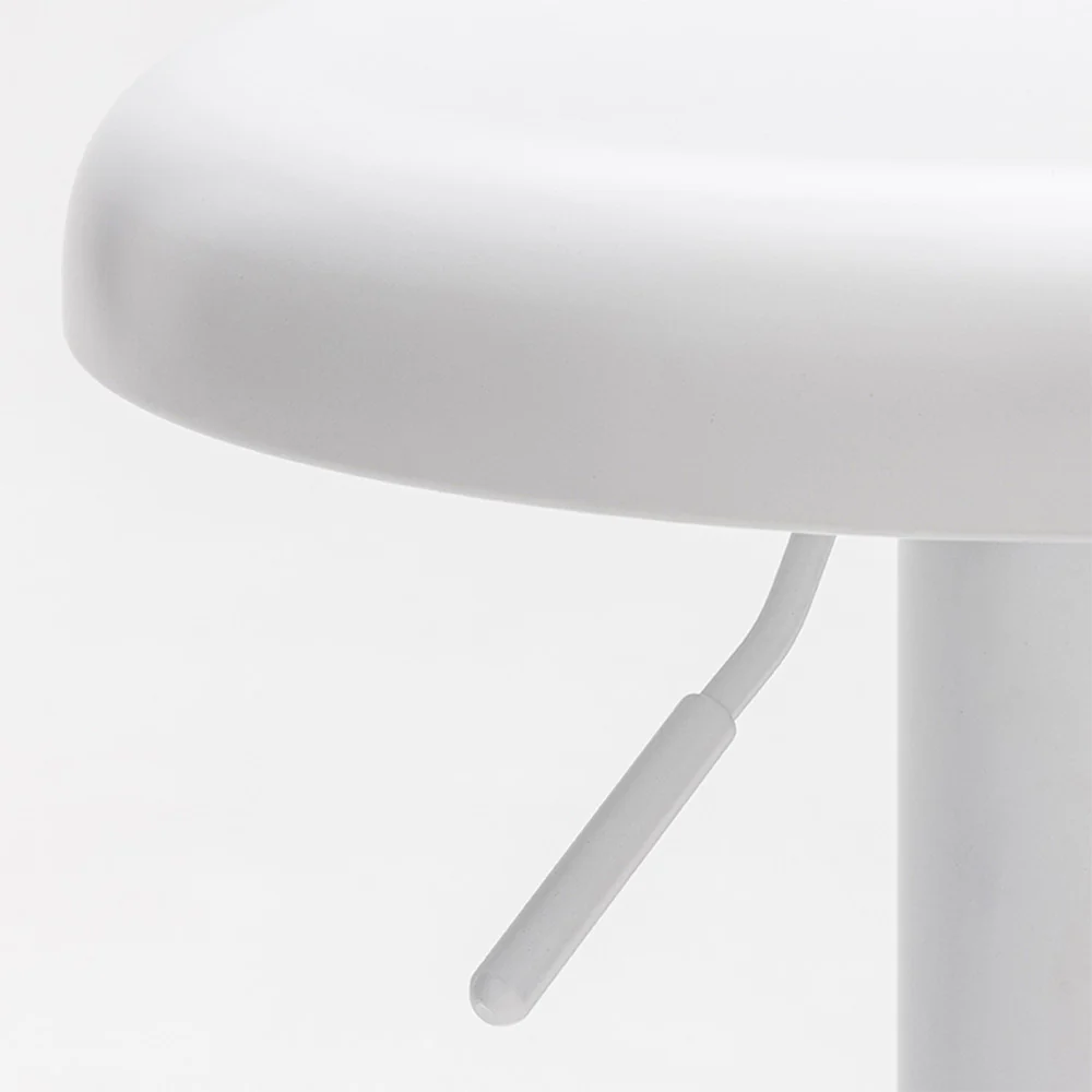 Pop - Tabouret De Bar Réglable H60 - Métal - Blanc - Image 6