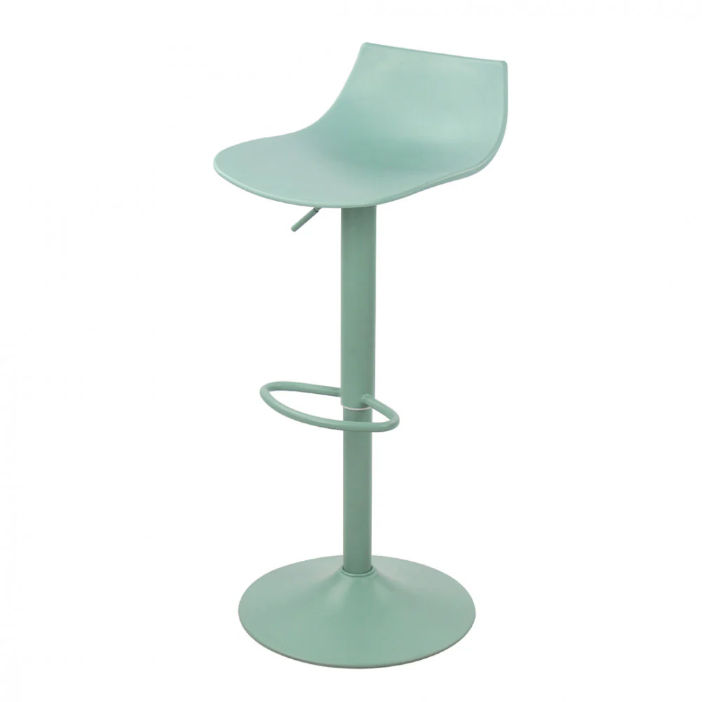 Heribo - Lot De 2 Chaises De Bar Réglables H58 - Plastique & Métal - Vert - Image 3