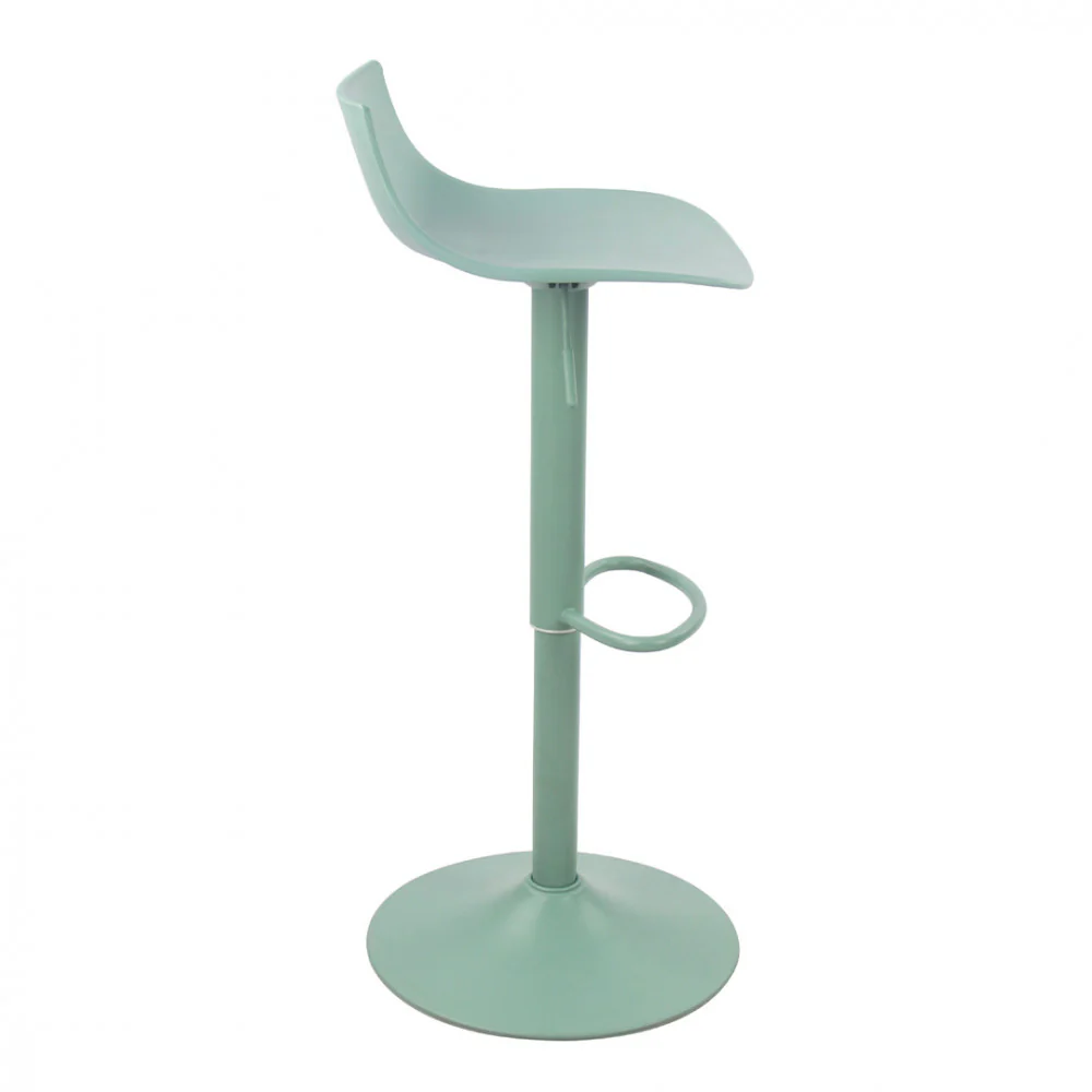 Heribo - Lot De 2 Chaises De Bar Réglables H58 - Plastique & Métal - Vert - Image 4