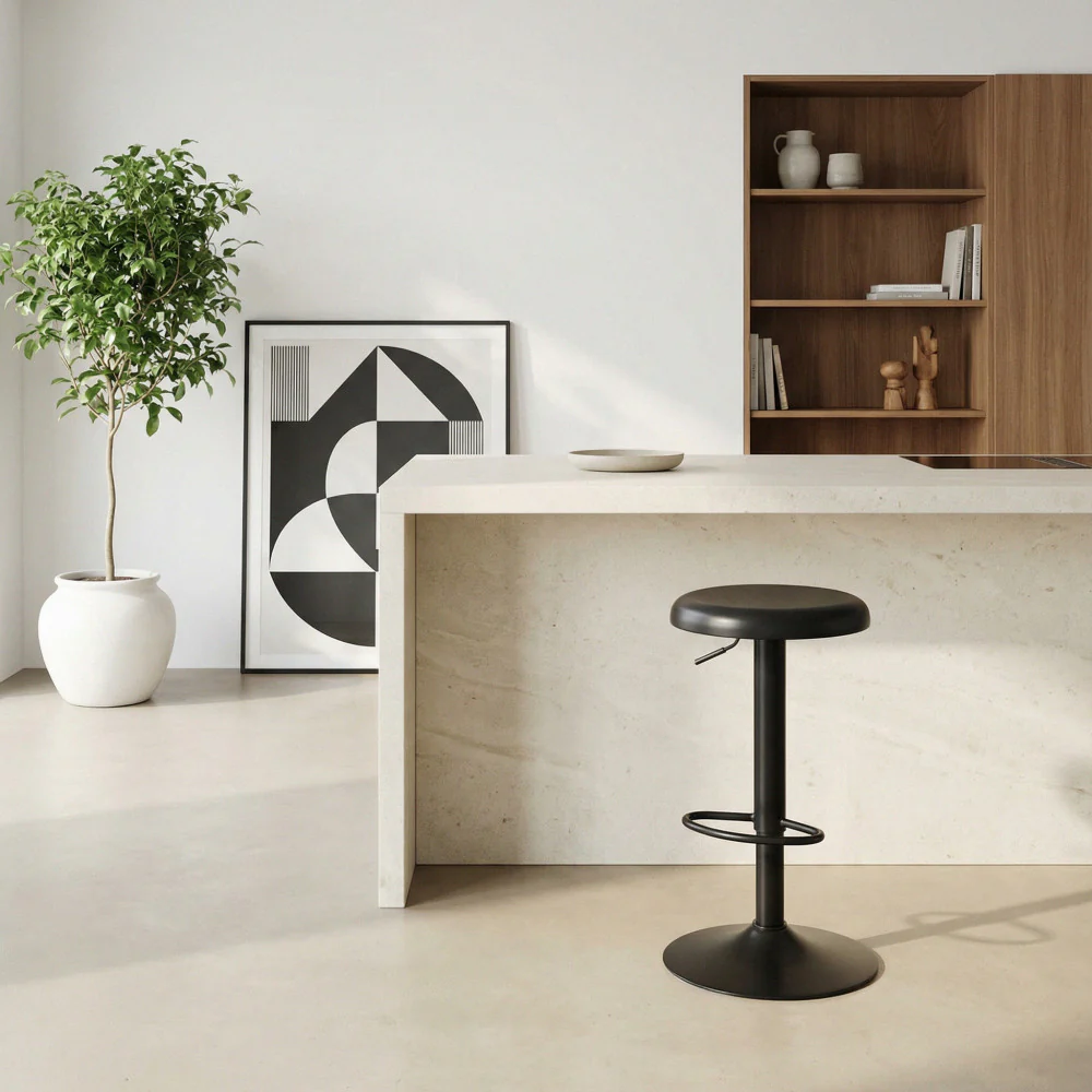 Pop - Tabouret De Bar Réglable H60 - Métal - Noir - Image 5
