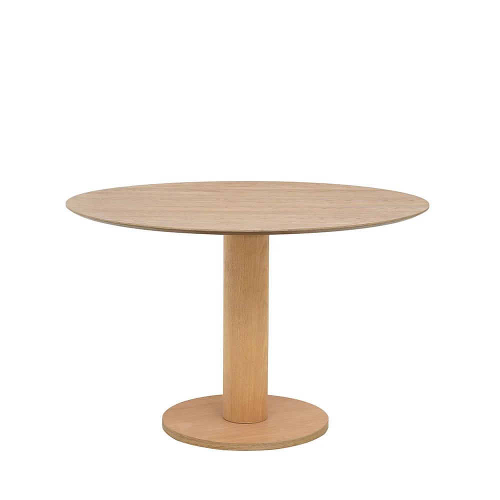 Lisa - Table À Manger 4 Personnes Ronde - Bois - Bois clair - Image 2
