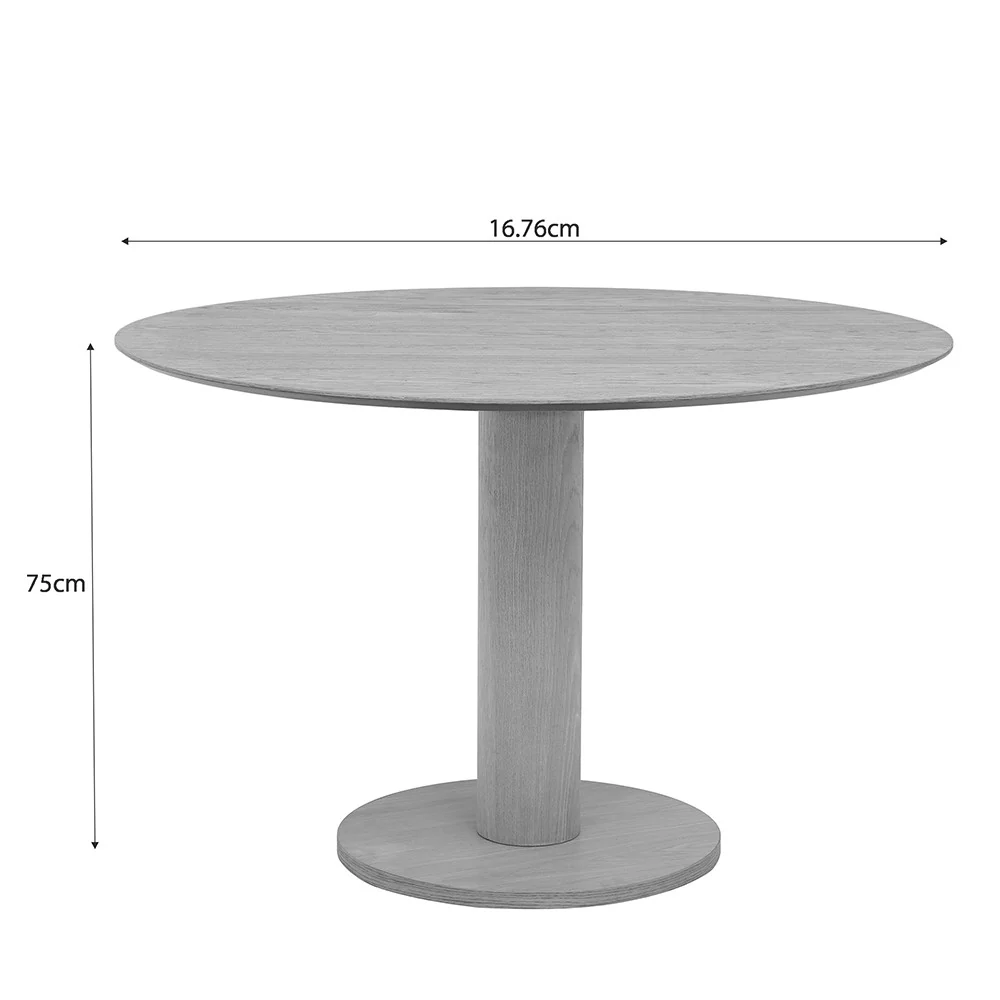 Lisa - Table À Manger 4 Personnes Ronde - Bois - Bois clair - Image 7