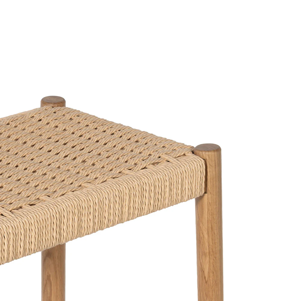 Paolo - Tabouret De Bar En Corde Tressée Et Bois - Bois clair - Image 6