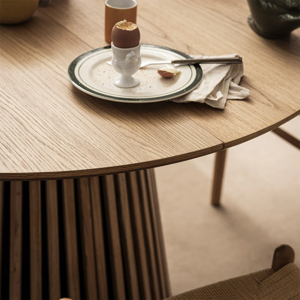 Lea - Table À Manger Extensible 4 À 8 Personnes - Bois - Bois clair - Image 7